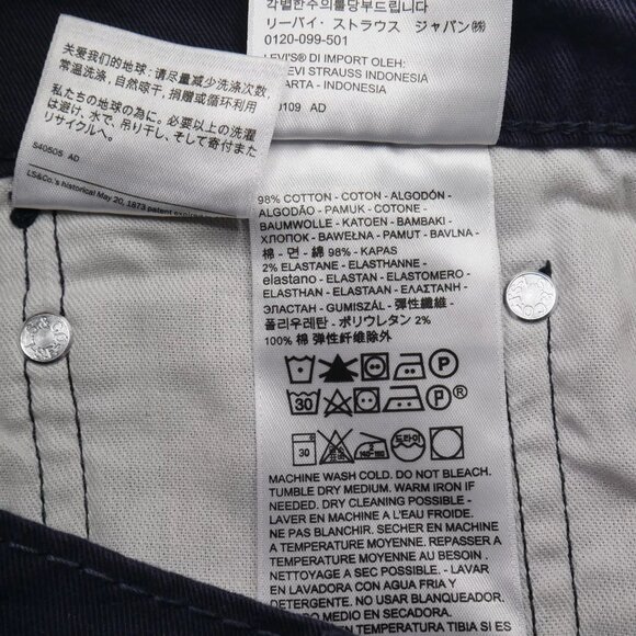 Levis 502 Men's Size 29x32 Regular Taper Fit Denim Jeans Nightwatch Navy Blue - Picture 9 of 10